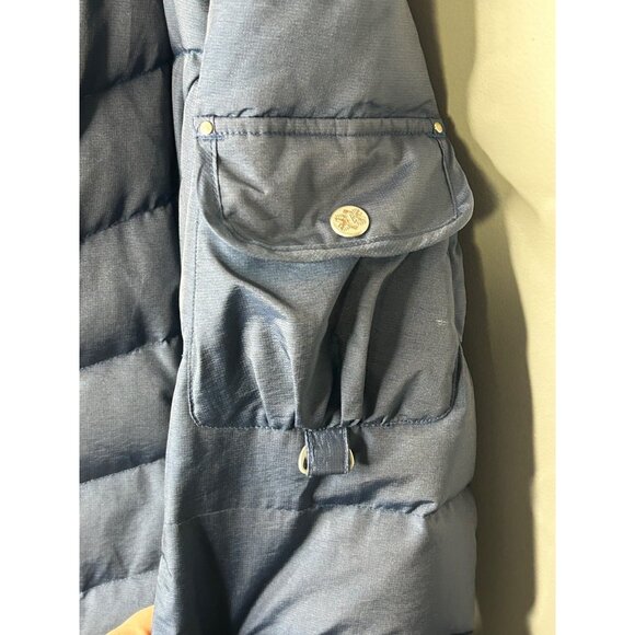 Eddie Bauer Women's coat Sz Medium blue down filled hooded parka winter jacket - Picture 15 of 16